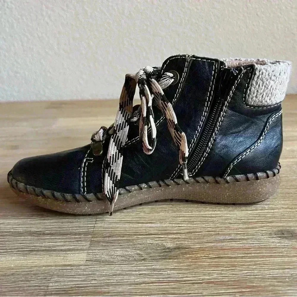 Biza Royal Women Size 6.5 Boot Bohemian Neutral Minimalist Earthy Cozy Bootie - Picture 6 of 14